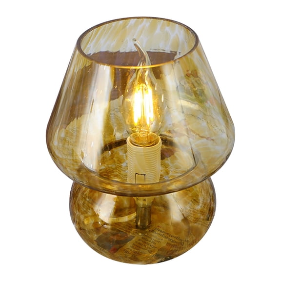 Table Lamp,Modern Dimmable Nightstand Lamp,Vintage Glass Antique Table Lamp,5x7in,USB Powered,3 Color Modes,Remote Control,Timer,Dimmable,Marble Style,For Bedroom,Nightstand.(C)