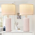 thumbnail image 1 of Table Lamp Set of 2,20" Ceramic Table Lamp Bedside Lamps Nightstand Lamp Modern Table Lamp for Living Room,Bedroom & Home Office Pull Chain, 1 of 8
