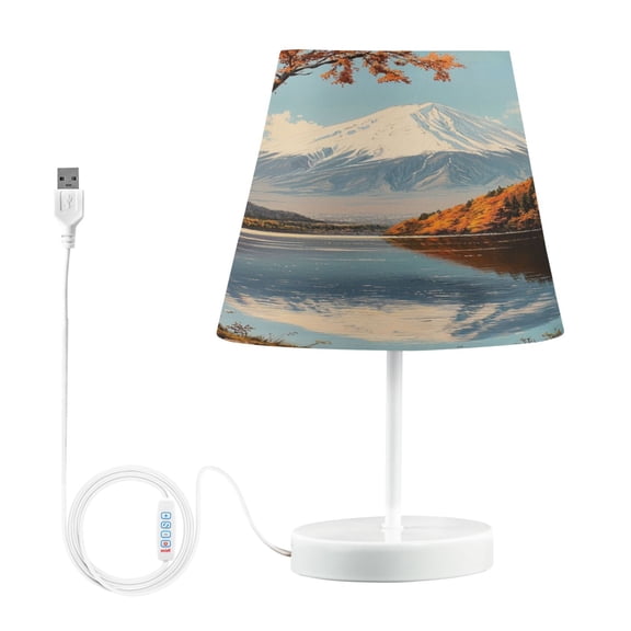 Table Lamp Small 5.9x10.8 Inches Table Lamps Night Light Tools & Home Improvement Bedroom Lamp Guest Room Lamp Study Lamp Office Lamp Autumn Mount Fuji