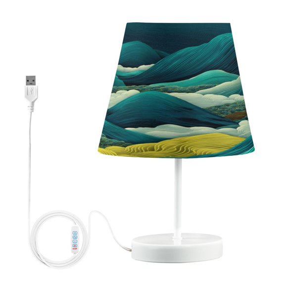 Table Lamp Small 5.9x10.8 Inches Table Lamps Night Light Tools & Home Improvement Bedroom Lamp Guest Room Lamp Study Lamp Office Lamp Beautiful Mountains Pattern