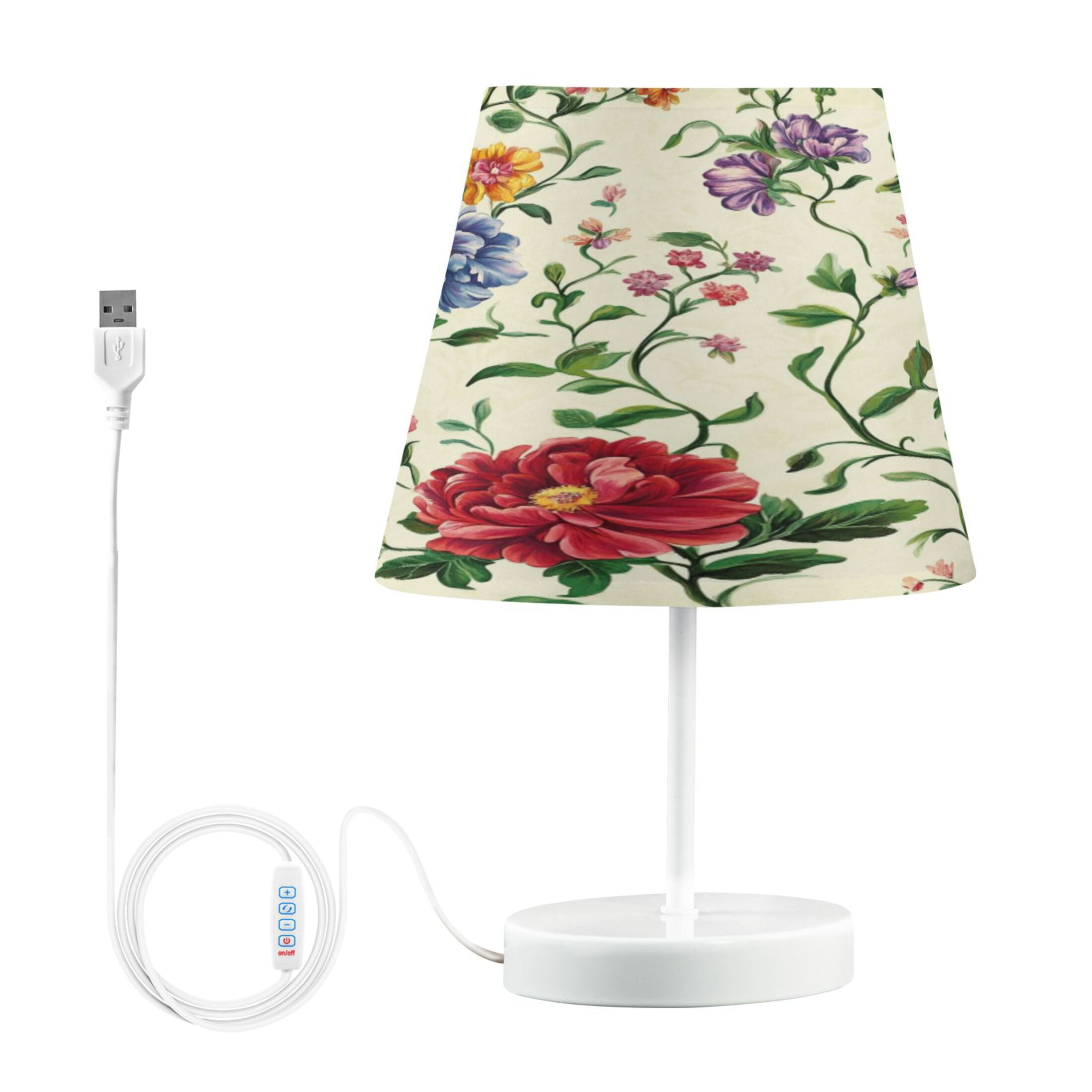 Table Lamp Small 5.9x10.8 Inches Table Lamps Night Light Tools & Home Improvement Bedroom Lamp Guest Room Lamp Study Lamp Office Lamp Beautiful Oil Flower Pattern