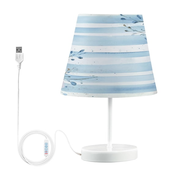 Table Lamp Small 5.9x10.8 Inches Table Lamps Night Light Tools & Home Improvement Bedroom Lamp Guest Room Lamp Study Lamp Office Lamp Beautiful Pretty Blue Flowers