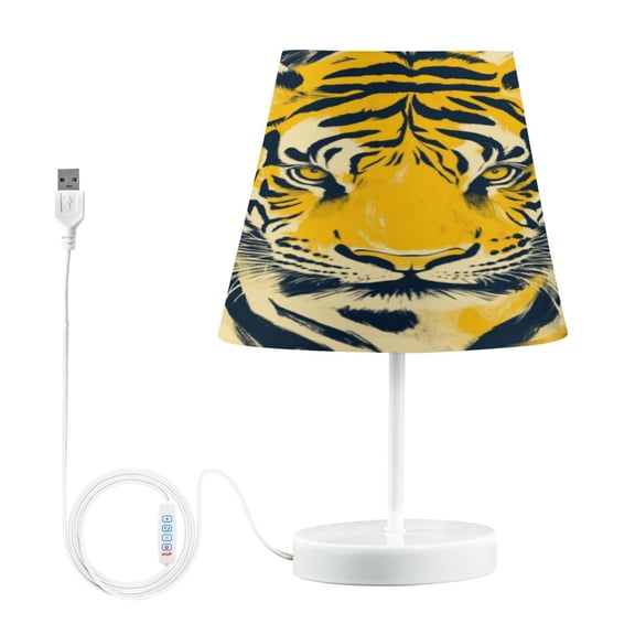 Table Lamp Small 5.9x10.8 Inches Table Lamps Night Light Tools & Home Improvement Bedroom Lamp Guest Room Lamp Study Lamp Office Lamp Beautiful Yellow Tiger Face