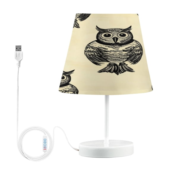 Table Lamp Small 5.9x10.8 Inches Table Lamps Night Light Tools & Home Improvement Bedroom Lamp Guest Room Lamp Study Lamp Office Lamp Black Cartoon Owl