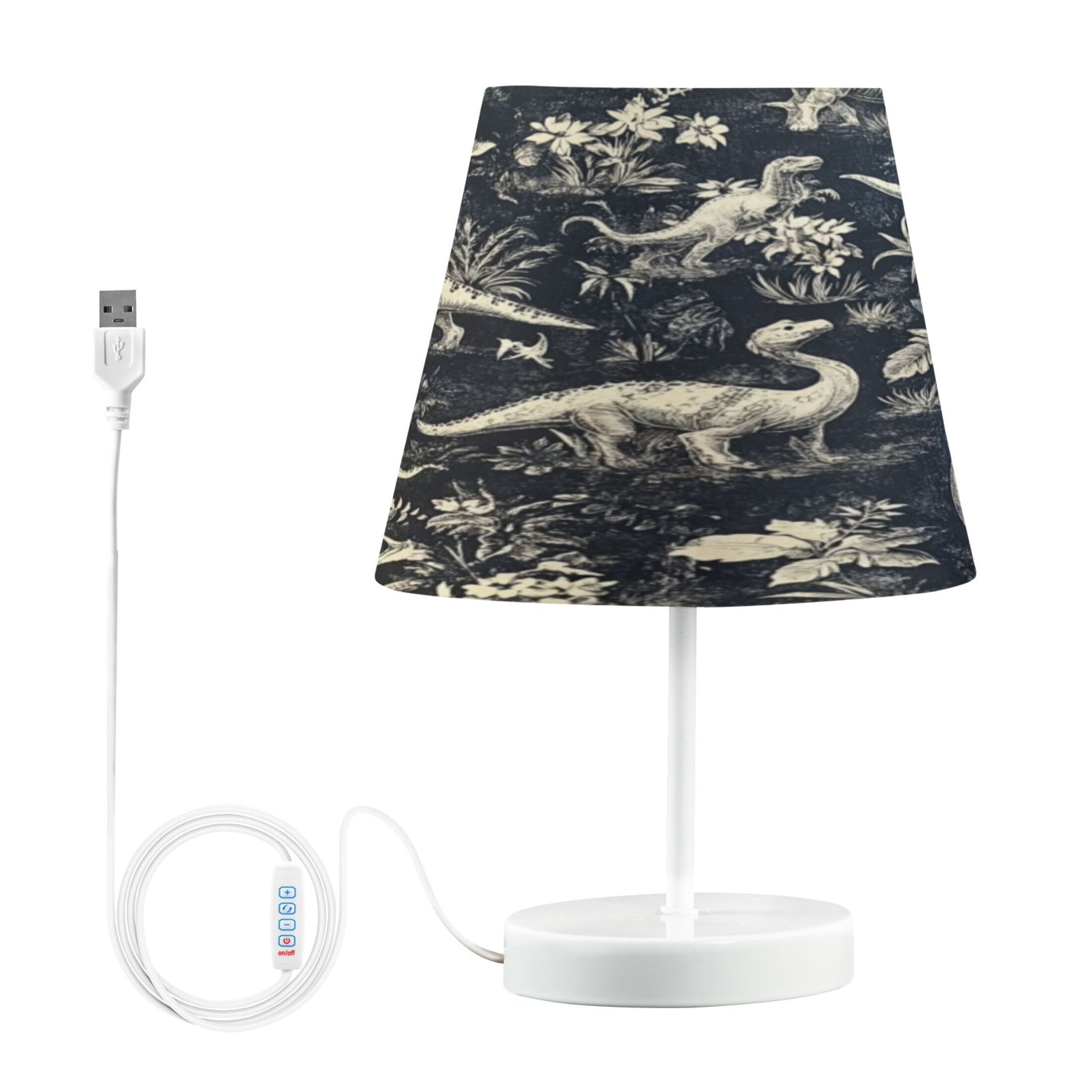 Table Lamp Small 5.9x10.8 Inches Table Lamps Night Light Tools & Home Improvement Bedroom Lamp Guest Room Lamp Study Lamp Office Lamp Black and White Dinosaur