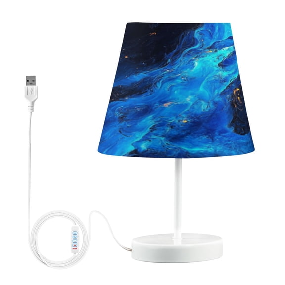 Table Lamp Small 5.9x10.8 Inches Table Lamps Night Light Tools & Home Improvement Bedroom Lamp Guest Room Lamp Study Lamp Office Lamp Blue Lava Picture