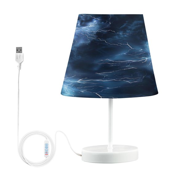 Table Lamp Small 5.9x10.8 Inches Table Lamps Night Light Tools & Home Improvement Bedroom Lamp Guest Room Lamp Study Lamp Office Lamp Blue Lightning