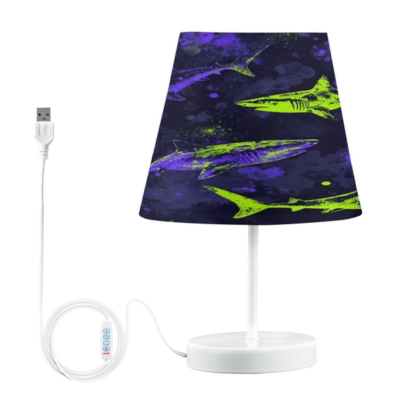 Table Lamp Small 5.9x10.8 Inches Table Lamps Night Light Tools & Home Improvement Bedroom Lamp Guest Room Lamp Study Lamp Office Lamp Bold Neon Green Shark