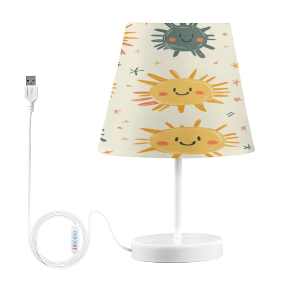 Table Lamp Small 5.9x10.8 Inches Table Lamps Night Light Tools & Home Improvement Bedroom Lamp Guest Room Lamp Study Lamp Office Lamp Cartoon Smiling Sun