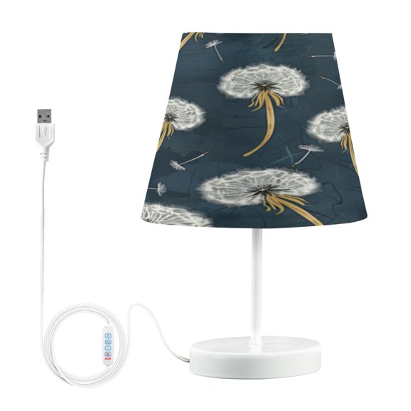 Table Lamp Small 5.9x10.8 Inches Table Lamps Night Light Tools & Home Improvement Bedroom Lamp Guest Room Lamp Study Lamp Office Lamp Cartoon White Dandelion
