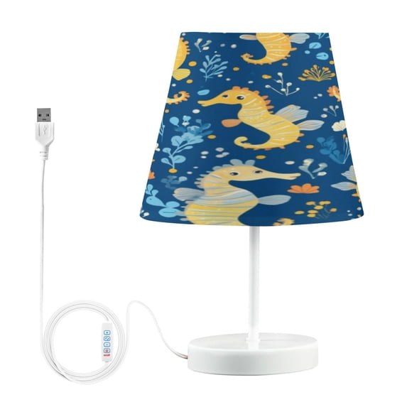 Table Lamp Small 5.9x10.8 Inches Table Lamps Night Light Tools & Home Improvement Bedroom Lamp Guest Room Lamp Study Lamp Office Lamp Cartoon Yellow Seahorse