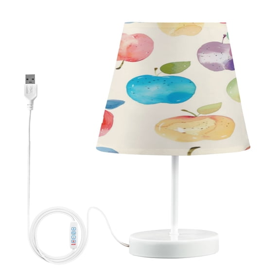 Table Lamp Small 5.9x10.8 Inches Table Lamps Night Light Tools & Home Improvement Bedroom Lamp Guest Room Lamp Study Lamp Office Lamp Color Apple Cartoon2