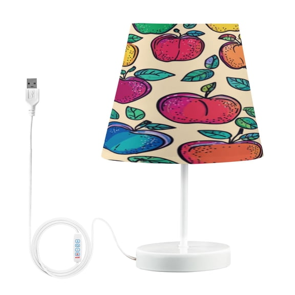 Table Lamp Small 5.9x10.8 Inches Table Lamps Night Light Tools & Home Improvement Bedroom Lamp Guest Room Lamp Study Lamp Office Lamp Colored Apple Seamless