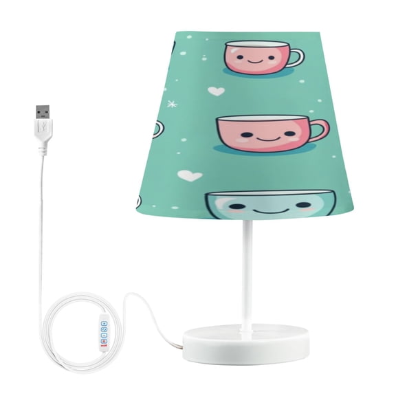 Table Lamp Small 5.9x10.8 Inches Table Lamps Night Light Tools & Home Improvement Bedroom Lamp Guest Room Lamp Study Lamp Office Lamp Colorful Cute Cartoon Teacups
