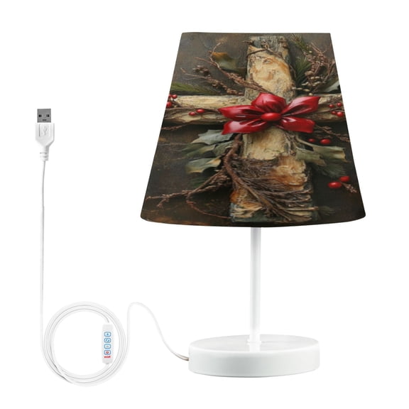 Table Lamp Small 5.9x10.8 Inches Table Lamps Night Light Tools & Home Improvement Bedroom Lamp Guest Room Lamp Study Lamp Office Lamp Cute Cross Pattern