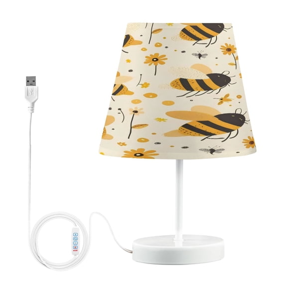 Table Lamp Small 5.9x10.8 Inches Table Lamps Night Light Tools & Home Improvement Bedroom Lamp Guest Room Lamp Study Lamp Office Lamp Cute Yellow Bee