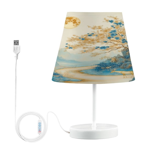 Table Lamp Small 5.9x10.8 Inches Table Lamps Night Light Tools & Home Improvement Bedroom Lamp Guest Room Lamp Study Lamp Office Lamp Golden Classical Deer