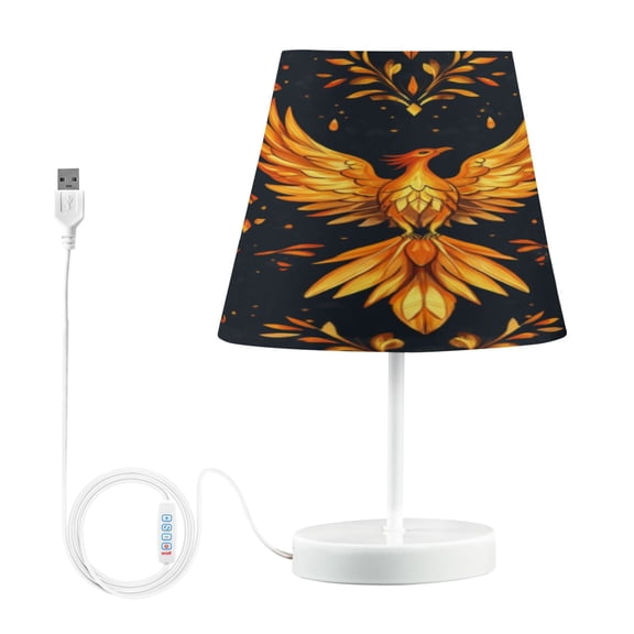 Table Lamp Small 5.9x10.8 Inches Table Lamps Night Light Tools & Home Improvement Bedroom Lamp Guest Room Lamp Study Lamp Office Lamp Golden Phoenix