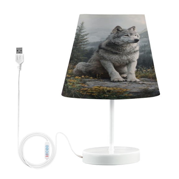 Table Lamp Small 5.9x10.8 Inches Table Lamps Night Light Tools & Home Improvement Bedroom Lamp Guest Room Lamp Study Lamp Office Lamp Gray Wolf