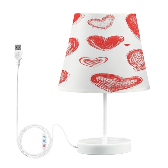 Table Lamp Small 5.9x10.8 Inches Table Lamps Night Light Tools & Home Improvement Bedroom Lamp Guest Room Lamp Study Lamp Office Lamp Line Red Love