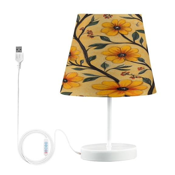 Table Lamp Small 5.9x10.8 Inches Table Lamps Night Light Tools & Home Improvement Bedroom Lamp Guest Room Lamp Study Lamp Office Lamp Lovely Yellow Pretty Flowers