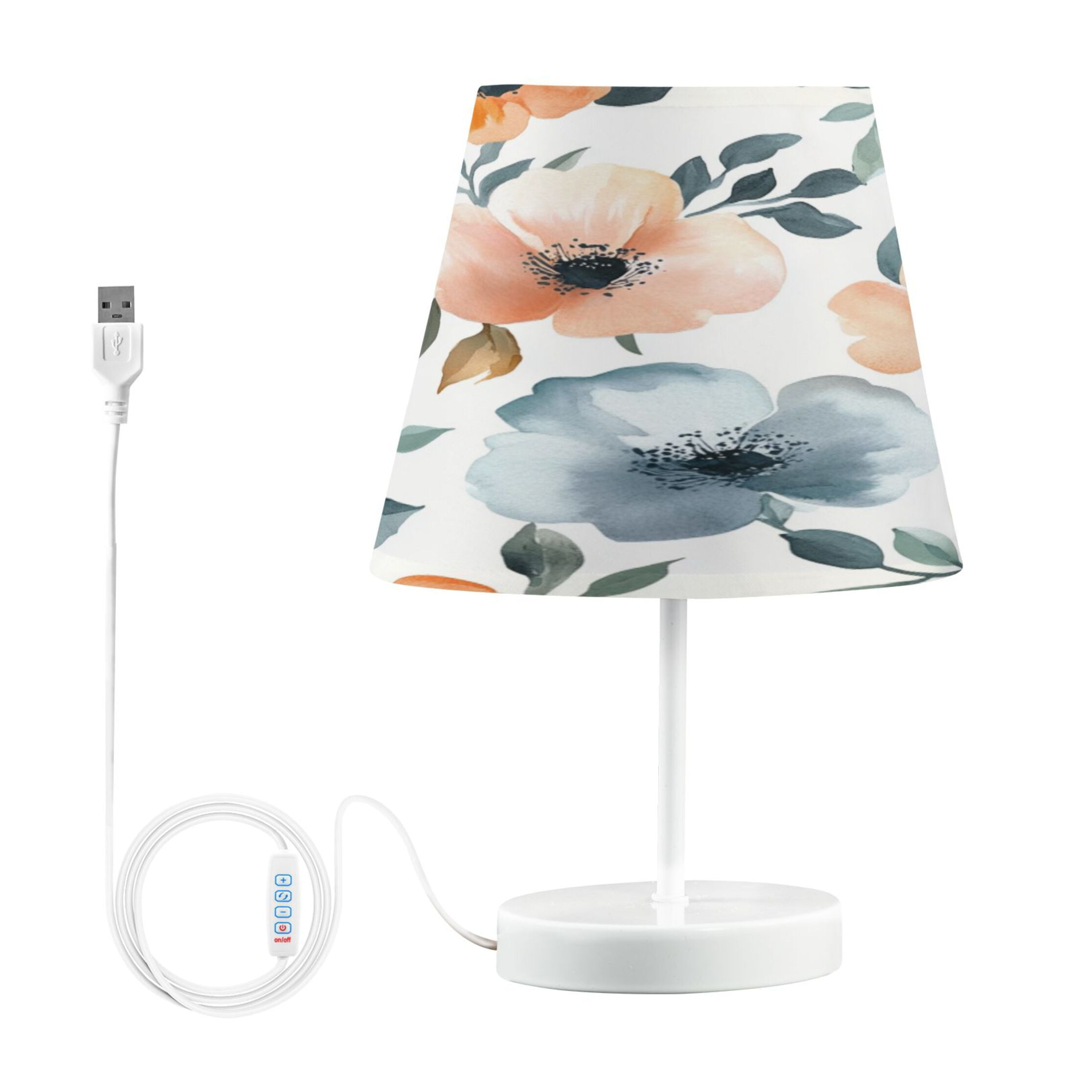 Table Lamp Small 5.9x10.8 Inches Table Lamps Night Light Tools & Home Improvement Bedroom Lamp Guest Room Lamp Study Lamp Office Lamp Orange Flower Oil Painting