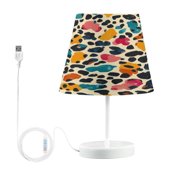 Table Lamp Small 5.9x10.8 Inches Table Lamps Night Light Tools & Home Improvement Bedroom Lamp Guest Room Lamp Study Lamp Office Lamp Pretty Colorful Leopard Print