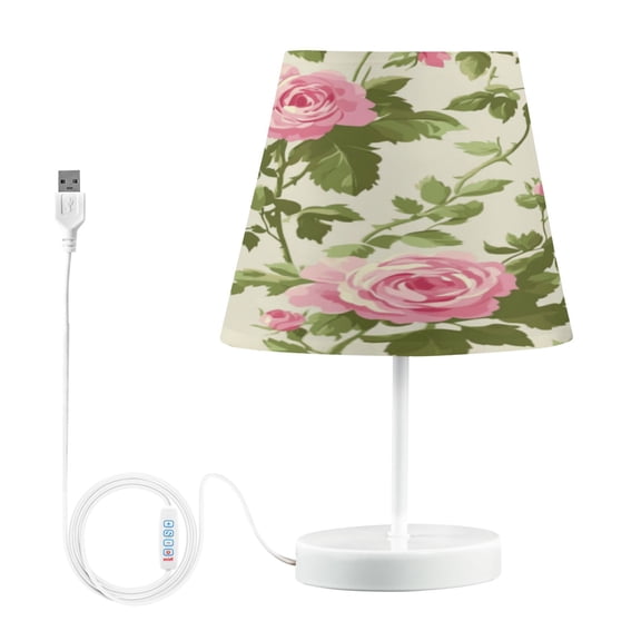 Table Lamp Small 5.9x10.8 Inches Table Lamps Night Light Tools & Home Improvement Bedroom Lamp Guest Room Lamp Study Lamp Office Lamp Pretty Pink Rose