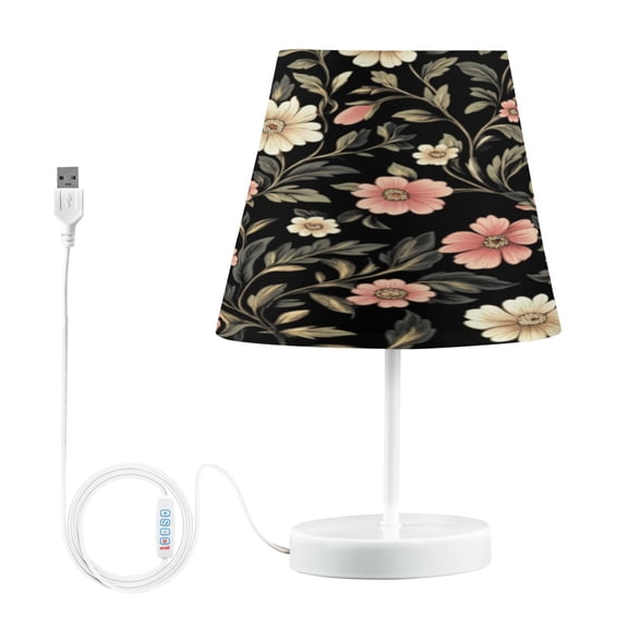 Table Lamp Small 5.9x10.8 Inches Table Lamps Night Light Tools & Home Improvement Bedroom Lamp Guest Room Lamp Study Lamp Office Lamp Pretty White Flowers