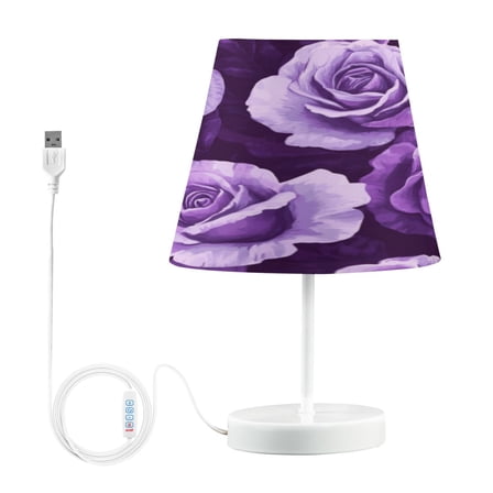 Table Lamp Small 5.9x10.8 Inches Table Lamps Night Light Tools & Home Improvement Bedroom Lamp Guest Room Lamp Study Lamp Office Lamp Purple Rose1