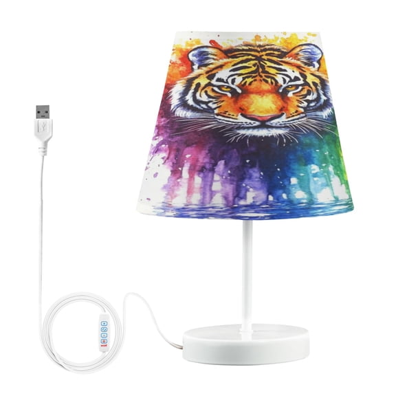 Table Lamp Small 5.9x10.8 Inches Table Lamps Night Light Tools & Home Improvement Bedroom Lamp Guest Room Lamp Study Lamp Office Lamp Rainbow Pretty Tiger