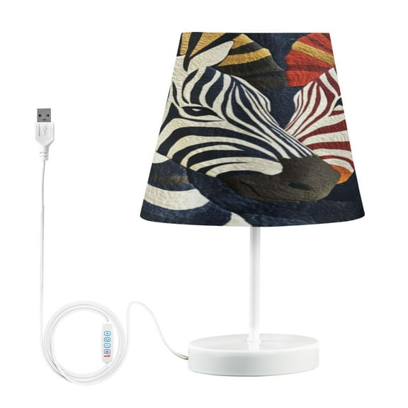 Table Lamp Small 5.9x10.8 Inches Table Lamps Night Light Tools & Home Improvement Bedroom Lamp Guest Room Lamp Study Lamp Office Lamp Red and Black Zebras