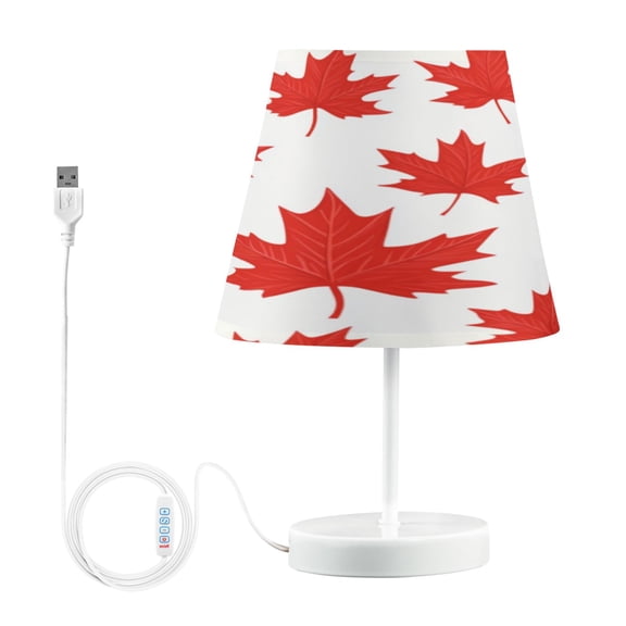 Table Lamp Small 5.9x10.8 Inches Table Lamps Night Light Tools & Home Improvement Bedroom Lamp Guest Room Lamp Study Lamp Office Lamp Red Maple Leaf1