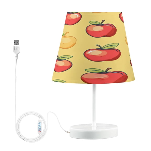 Table Lamp Small 5.9x10.8 Inches Table Lamps Night Light Tools & Home Improvement Bedroom Lamp Guest Room Lamp Study Lamp Office Lamp Red and Yellow Apple