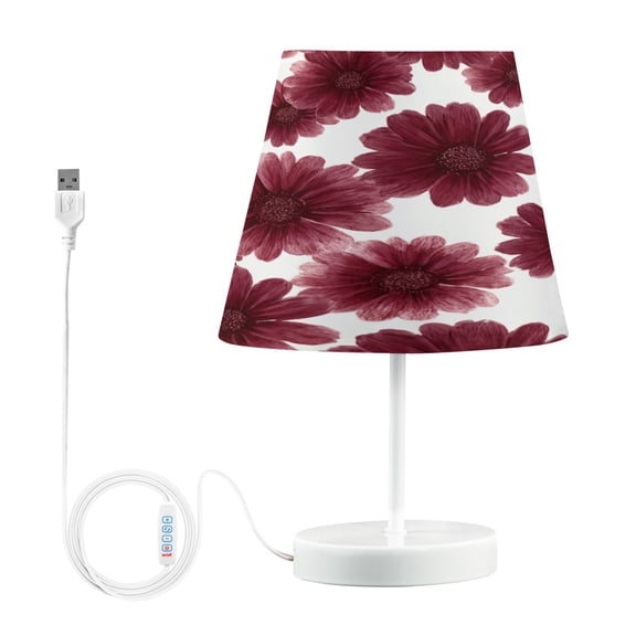 Table Lamp Small 5.9x10.8 Inches Table Lamps Night Light Tools & Home Improvement Bedroom Lamp Guest Room Lamp Study Lamp Office Lamp Seamless Pattern Maroon