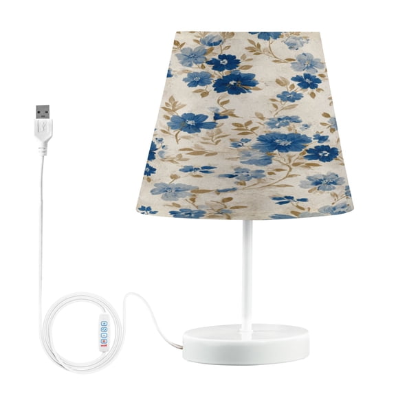 Table Lamp Small 5.9x10.8 Inches Table Lamps Night Light Tools & Home Improvement Bedroom Lamp Guest Room Lamp Study Lamp Office Lamp Shabby Chic Floral Beige Cream