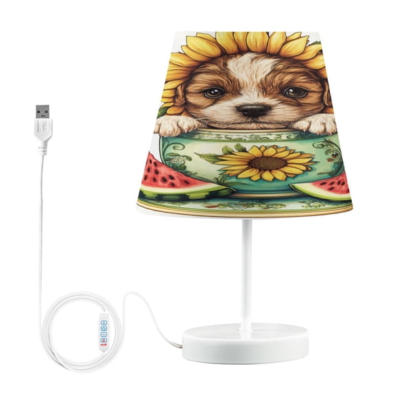 Table Lamp Small 5.9x10.8 Inches Table Lamps Night Light Tools & Home Improvement Bedroom Lamp Guest Room Lamp Study Lamp Office Lamp Tea Cup Cute Dog