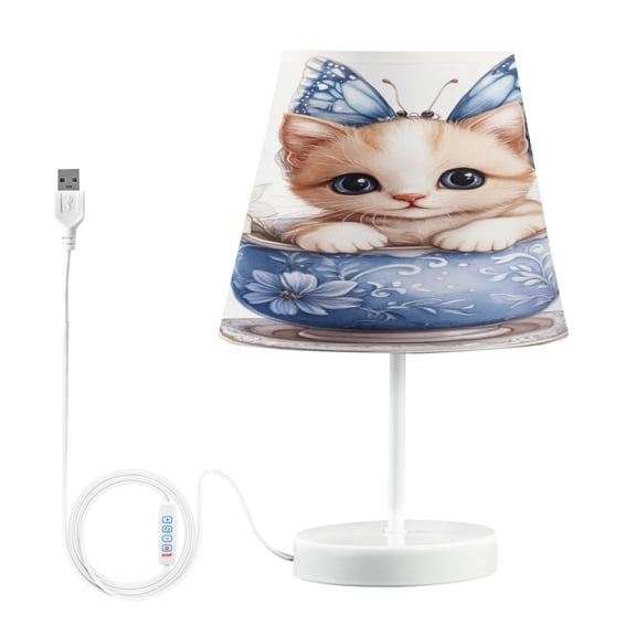 Table Lamp Small 5.9x10.8 Inches Table Lamps Night Light Tools & Home Improvement Bedroom Lamp Guest Room Lamp Study Lamp Office Lamp Teacup Cute Cat