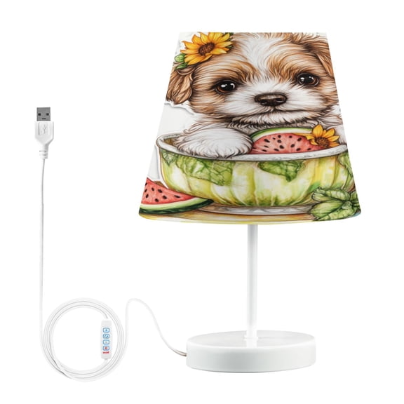 Table Lamp Small 5.9x10.8 Inches Table Lamps Night Light Tools & Home Improvement Bedroom Lamp Guest Room Lamp Study Lamp Office Lamp Teacup Cute Puppy