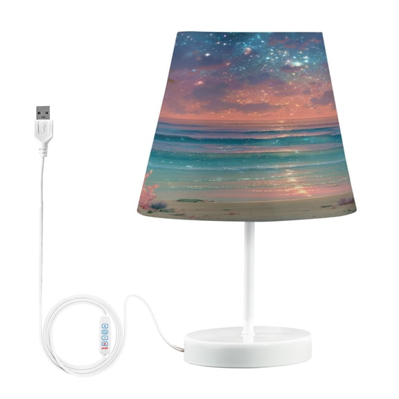 Table Lamp Small 5.9x10.8 Inches Table Lamps Night Light Tools & Home Improvement Bedroom Lamp Guest Room Lamp Study Lamp Office Lamp Tropical Beach Sunset