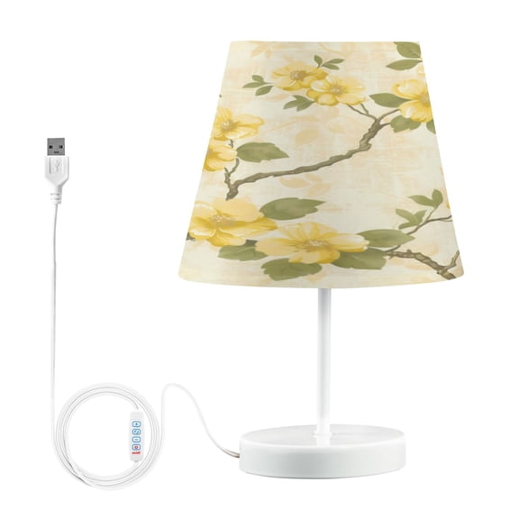 Table Lamp Small 5.9x10.8 Inches Table Lamps Night Light Tools & Home Improvement Bedroom Lamp Guest Room Lamp Study Lamp Office Lamp Twig Yellow Flower