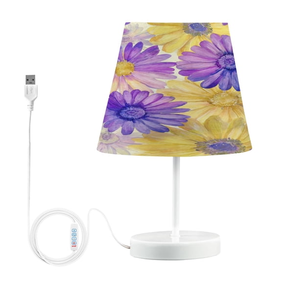 Table Lamp Small 5.9x10.8 Inches Table Lamps Night Light Tools & Home Improvement Bedroom Lamp Guest Room Lamp Study Lamp Office Lamp Vibrant Purple Daisy Pattern