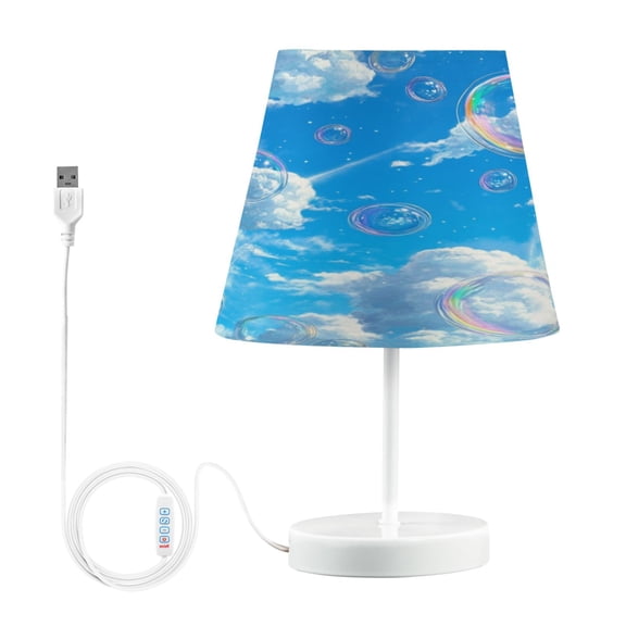 Table Lamp Small 5.9x10.8 Inches Table Lamps Night Light Tools & Home Improvement Bedroom Lamp Guest Room Lamp Study Lamp Office Lamp White Cloud Color Bubble