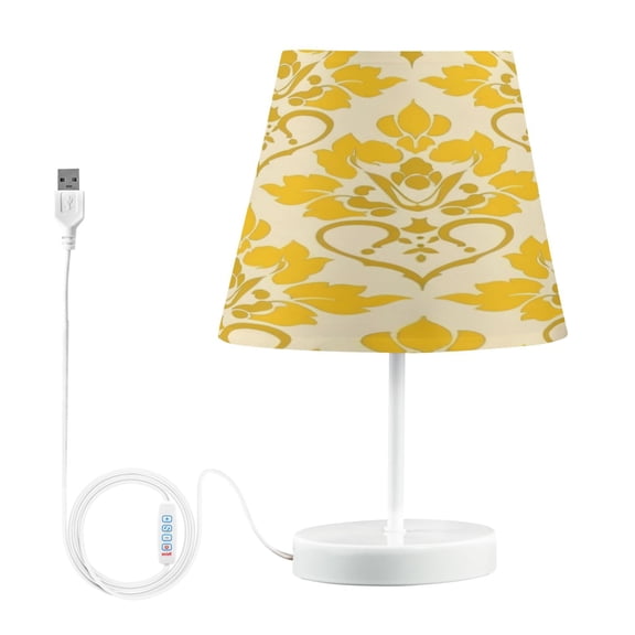 Table Lamp Small 5.9x10.8 Inches Table Lamps Night Light Tools & Home Improvement Bedroom Lamp Guest Room Lamp Study Lamp Office Lamp Yellow Pattern