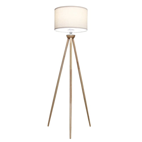 Table Lamp Tall Corner Floor Lamp, Energy Efficient LED Standing Light for Living Room, Bedroom & Office Space Illumination Lirios Three Legged Wooden Strip Floor Lamp - Natural 110V,LED Lamp