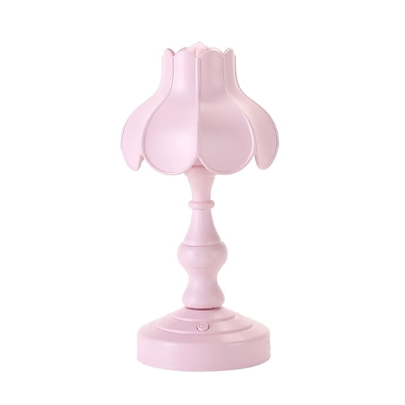 Table Lamp USB Rechargeable, LED Night Light, Mini Bedside Bedroom Lamp Dormitory Use, Vintage Style, Soft Cozy Lighting, Compact Size, Blue Yellow Pink Gray Color Options