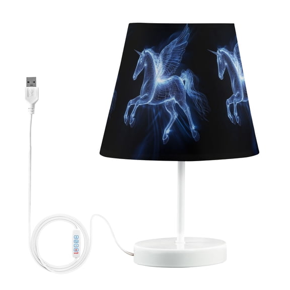 Table Lamps 3 Color 10 Way Dimmable LED Nightstand Lamp for Bedroom, Living Room, Home Office Blue Light Effect Pegasus Medium