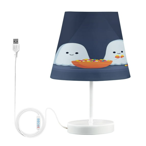 Table Lamps 3 Color 10 Way Dimmable LED Nightstand Lamp for Bedroom, Living Room, Home Office Little Ghosts Eating Candy Medium