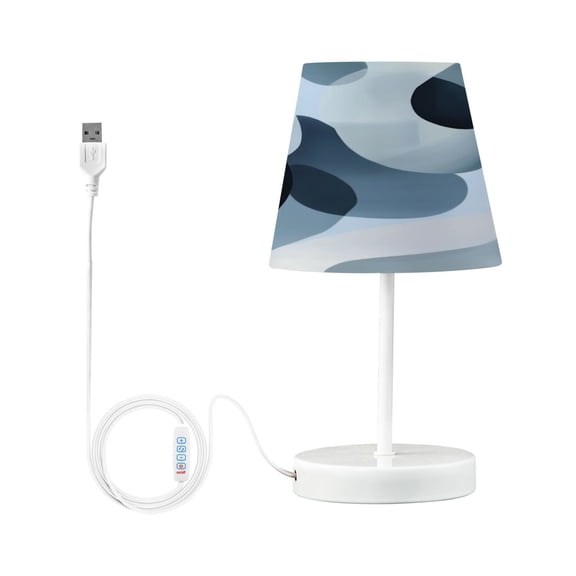 Table Lamps 3 Color 10 Way Dimmable LED Nightstand Lamp for Bedroom, Living Room, Home Office Off-white Circular Pattern Small