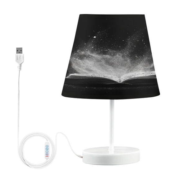 Table Lamps 3 Color 10 Way Dimmable LED Nightstand Lamp for Bedroom, Living Room, Home Office Open Book Medium